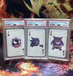 1998 POKEMON STADIUM BLUE VERSION PLAYING CARDS QUEEN OF CLUBS HAUNTER PSA 10 - Image 4