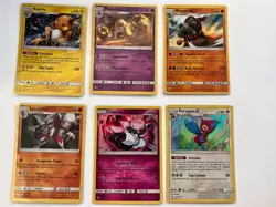 Pokemon TCG Sun And Moon 6 Card Lot NM Burning Shadows Raichu Porygon Z etc. - Image 1
