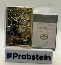 Pokemon TCG Special Edition 23 Karat Gold Plated Trading Card Togepi - Image 1