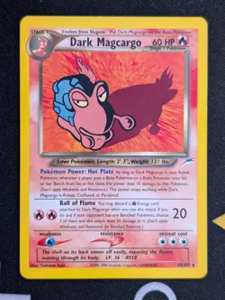 Dark Magcargo - 18/105 - Pokemon Neo Destiny Unlimited Rare Card WOTC NM - Image 1