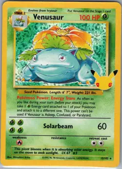 Venusaur 15/102 Celebrations: Classic Collection - Pokemon Card - NM - Image 1