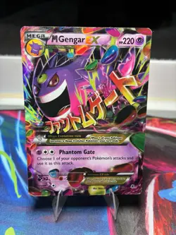 Pokemon TCG XY: Phantom Forces Mega M Gengar EX Holo Card 35/119 DAMAGED - Image 1