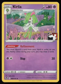 Pokemon Kirlia 068/195 Prize Pack Series Cards Cosmo Holo Pack Fresh - NM - Image 1