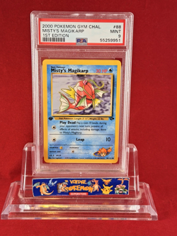 2000 Pokemon 1st Edition Gym Challenge MISTY'S MAGIKARP Card #88/132 PSA 9 Mint - Image 1