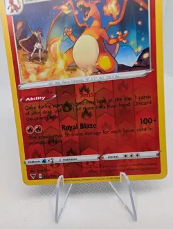 Charizard Rare Reverse holo Pokemon SWSH04: Vivid Voltage 025/185 Tcg Card LP - Image 3