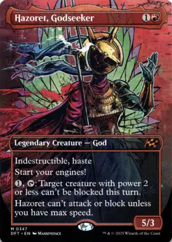 Hazoret, Godseeker BORDERLESS Aetherdrift Magic MTG NM - Image 1