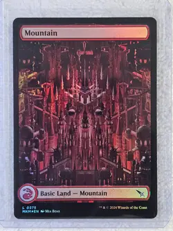 MTG Mountain #275 FOIL Full Art Murders at Karlov Manor Magic Card Land NM - Image 5