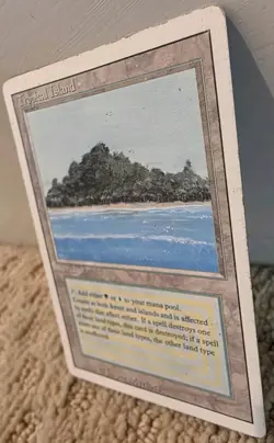 Mtg Revised Tropical Island - Heavy Play - Vintage - Image 3