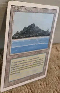 Mtg Revised Tropical Island - Heavy Play - Vintage - Image 4