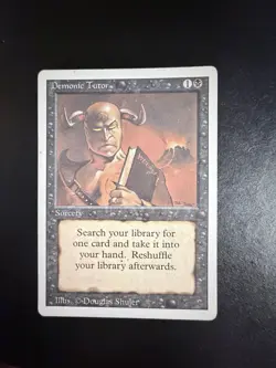 MTG - LP Front/MP Rear - Demonic Tutor - Revised Edition - Image 1