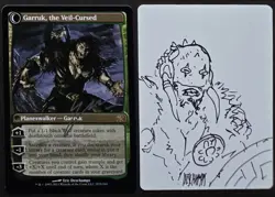 SKETCHED MtG Magic _ Deschamps Innistrad Artist Proof _ GARRUK THE VEIL-CURSED - Image 1
