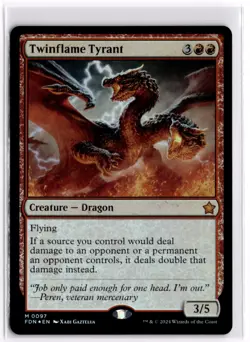 Twinflame Tyrant Foil Foundations 97 LP x1 MTG Magic: the Gathering - Image 1