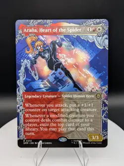 Arana, Heart of the Spider Borderless Rare: Spider-Man MTG (NM) - Image 1
