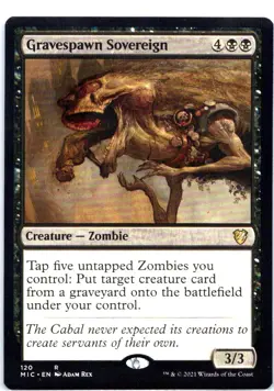 #120 Gravespawn Sovereign MTG Commander: Innistrad: Midnight Hunt Rare - Image 1
