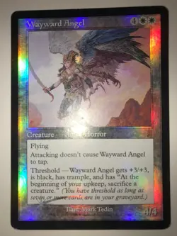 Wayward Angel 2001 Odyssey FOIL White Rare Creature MTG MP - Image 1