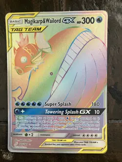 2019 Pokemon Magikarp & Wailord GX Team Up Secret Rare 183/181 - Image 1