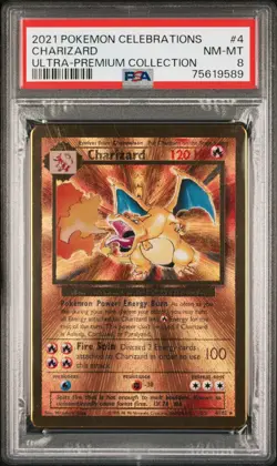 Pokemon Celebrations Ultra Premium Collection Charizard #4 PSA 8 - Image 1