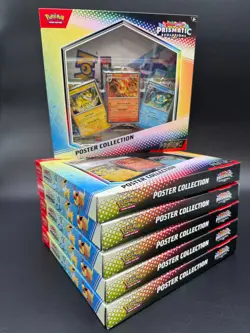 Lot of (6) Pokemon Prismatic Evolutions Poster Collection Boxes Sealed - Image 1