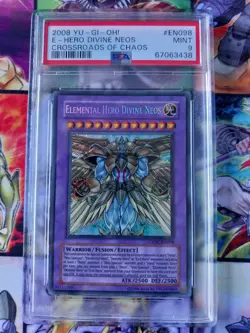 PSA 9 Yu-Gi-Oh Elemental Hero Divine Neos CSOC-EN098 Secret Rare - Image 1