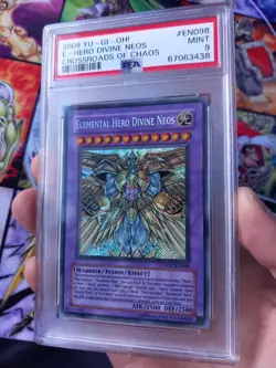 PSA 9 Yu-Gi-Oh Elemental Hero Divine Neos CSOC-EN098 Secret Rare - Image 3