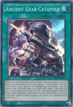 Lightly Played Ancient Gear Catapult - SR03-EN021 - Super Rare - Unlimited Editi - Image 1
