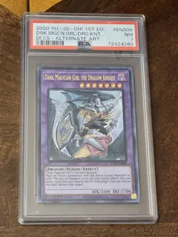 Yu-Gi-Oh! Dark Magician Girl The Dragon Knight #EN006 1st Edition Alt Art PSA 7 - Image 1