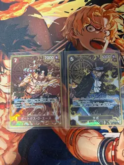 Portgas D. Ace Sabo 2nd Anniversary Set SR One Piece Card - Image 1