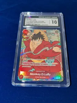 Monkey.D.Luffy CGC 10 English Version 1st Anniversary Set ST10-006 One Piece - Image 1