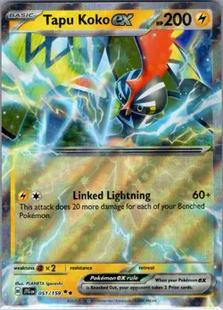 Tapu Koko ex 051/159 SV09: Journey Together - Pokemon Card - NM - Image 1