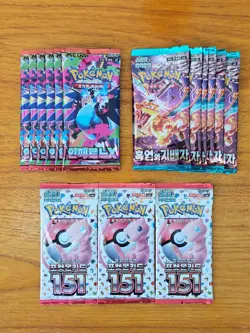 15 Packs Pokemon Card Korean Charizard Set [151 + Obsidian Flames + Inferno X]#1 - Image 1