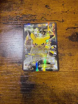 Pokemon Pikachu EX XY124 Full Art Holo Black Star Promo Card 2016 - Image 1