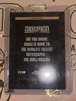 Sidemen Topps Chrome Gold Parallel - Card #151 - Shoot Settings Dubai - 21/50 - Image 2