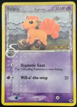 Vulpix 70/101 Reverse Holo Stamped Pokemon Card 2006 Dragon Frontiers MP - Image 1