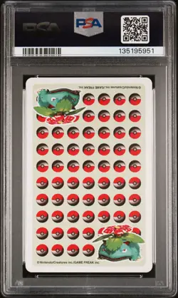 1998 POKEMON STADIUM GREEN VERSION PLAYING CARDS JACK OF SPADES BULBASAUR PSA 10 - Image 2