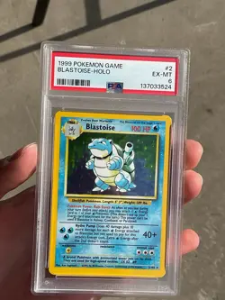 PSA 6 Blastoise Holo Rare 2 Base Set 1999 Pokemon TCG Card - Image 5