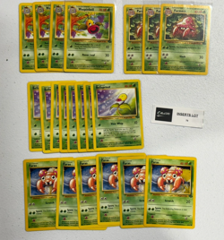 LOT OF 21 POKEMON CARDS JUNGLE SET PARAS PARASECT BELLSPROUT /64 LP-MP - Image 1