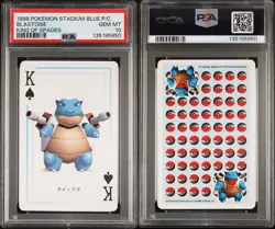 1998 POKEMON STADIUM BLUE VERSION PLAYING CARDS KING OF SPADES BLASTOISE PSA 10 - Image 3