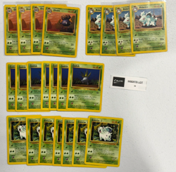 LOT OF 22 POKEMON CARDS JUNGLE SET GLOOM 37/64 NIDORAN NIDORINA 40 LP-MP - Image 1