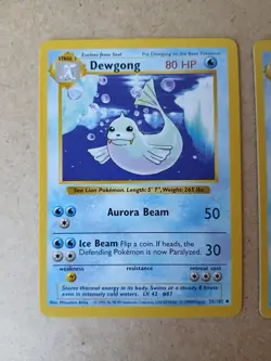 Pokemon TCG Dewgong 25/102 Shadowless 2x Card Lot - Image 2