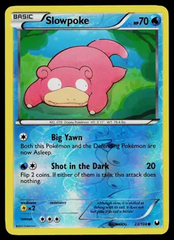 Pokemon Card - Slowpoke Dark Explorers 23/108 Common Reverse Holo - Image 1