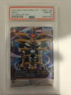 PSA10 Ginyu FB01-109 Fusion World Dragon Ball Card Japanese - Image 1