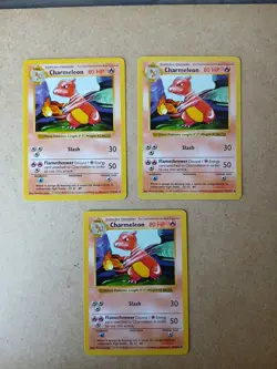 Pokemon TCG Charmeleon 24/102 3x Card Lot - Image 1