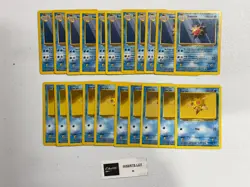 LOT OF 21 POKEMON CARDS BASE SET UNLIMITED STARYU 65/105 STARMIE 64 MP-HP - Image 1