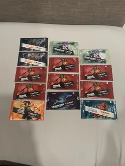 Bundle of 13 Magic the Gathering Sealed 3 Card Foil Promo packs - Image 1