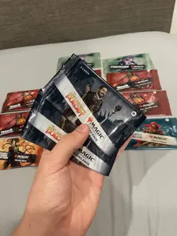 Bundle of 13 Magic the Gathering Sealed 3 Card Foil Promo packs - Image 2
