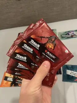 Bundle of 13 Magic the Gathering Sealed 3 Card Foil Promo packs - Image 4