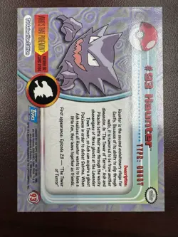 Haunter #93 Topps Animated Blue Logo Pokemon Card NM - Image 2