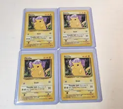 Pokemon Pikachu Card Lot Of 4 FOUR Yellow Cheeks Shadowless 58/102 Base Set LP - Image 1