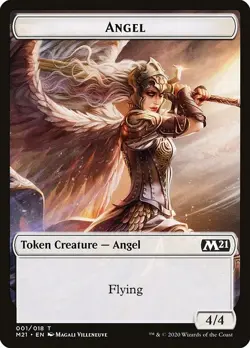 FOIL Angel Token 10x - White - Villeneuve Art - M21 Magic 2021 MTG Magic NM - Image 1