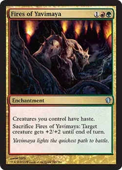 1 x Fires of Yavimaya - Commander 2013 - Light Play - MTG - Image 1